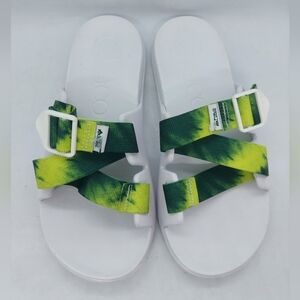 Chaco Sandals Womens Size 9 Chillos Slide Green Tie Dye Slip On Comfort Casual